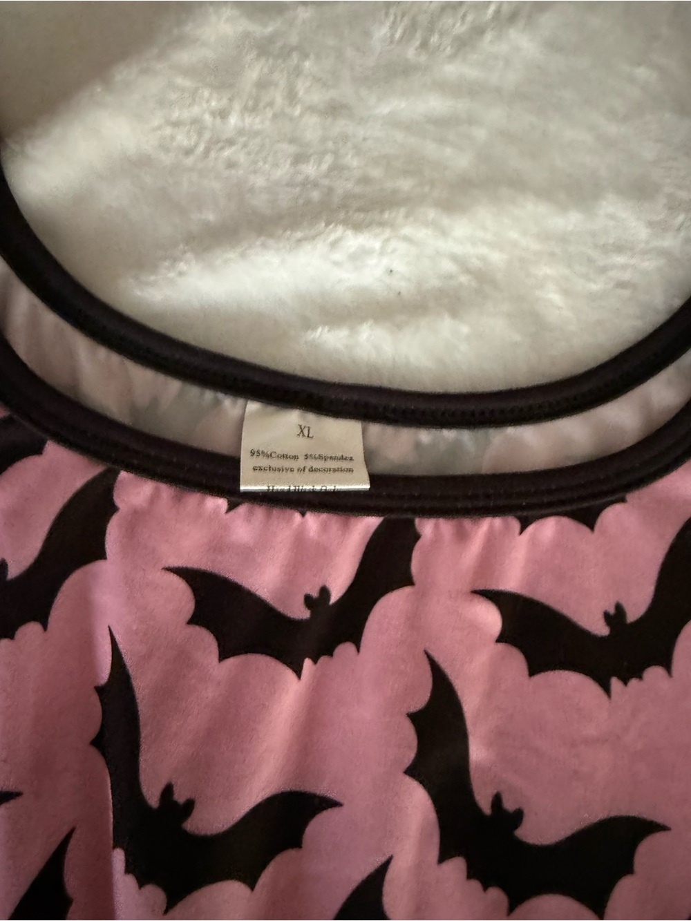 Boutique BAT Print Pink Dress Women’s XL Retro Gothic Halloween Goth Pastel - Picture 3 of 6